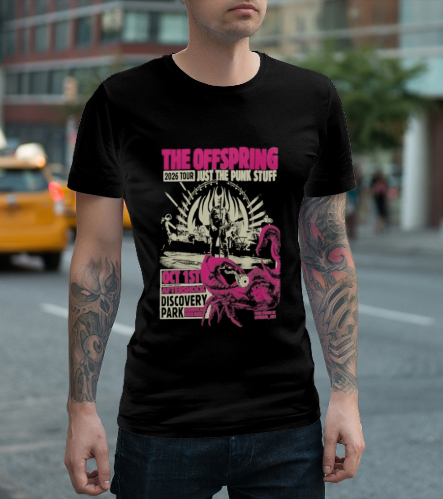 The Offspring Just The Punk Stuff Aftershock Festival 2026 Discovery Park Sacramento Oct 1st T-Shirt
