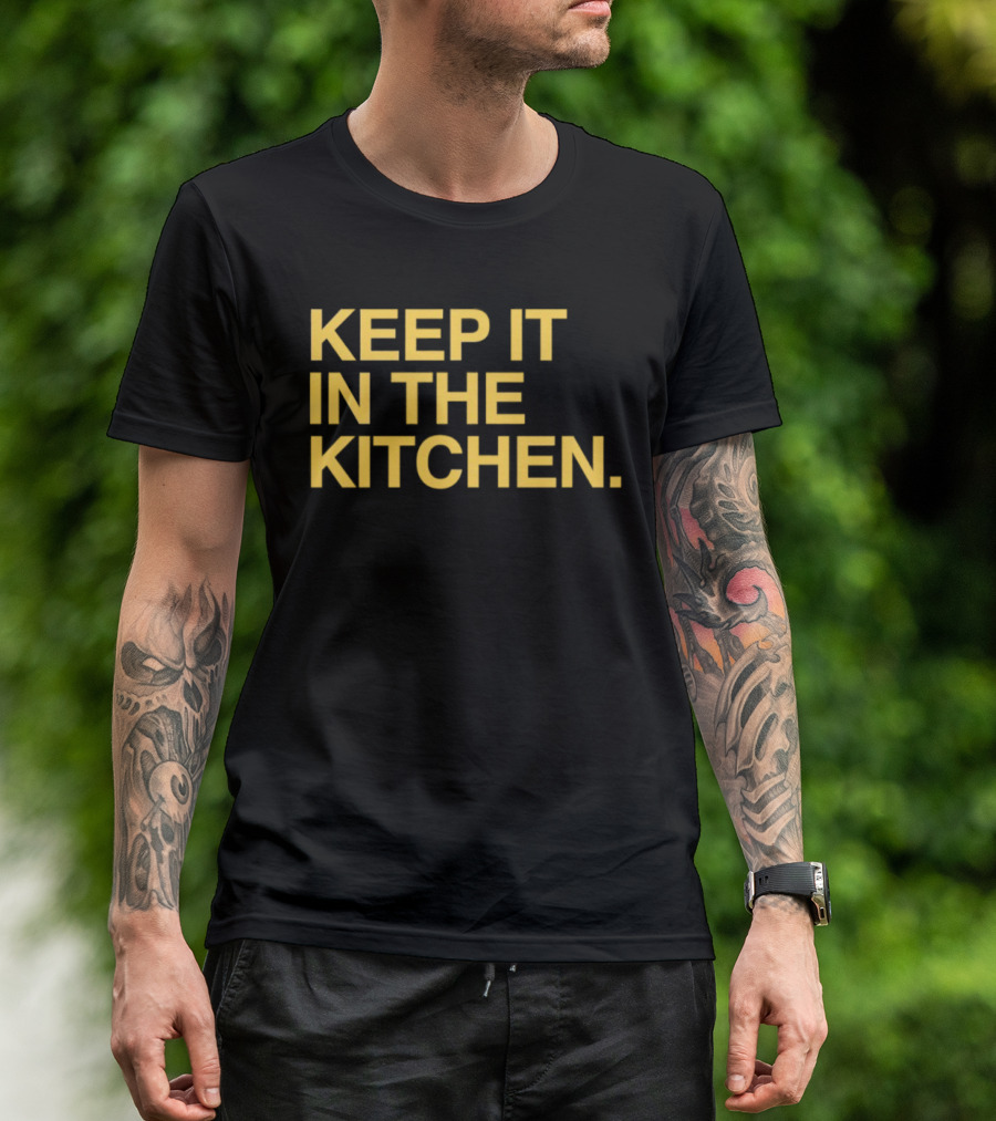 KEEP IT IN THE KITCHEN Notre Dame Fighting Irish Football T-Shirt