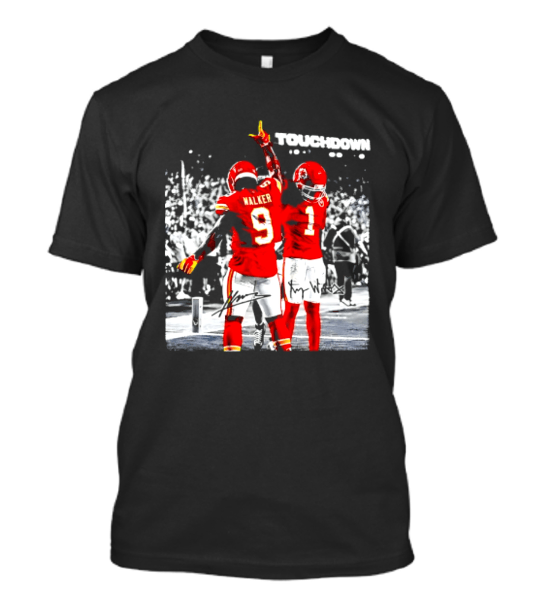 Kenneth Walker III Xavier Worthy Kansas City Chiefs Touchdown Celebration T-Shirt