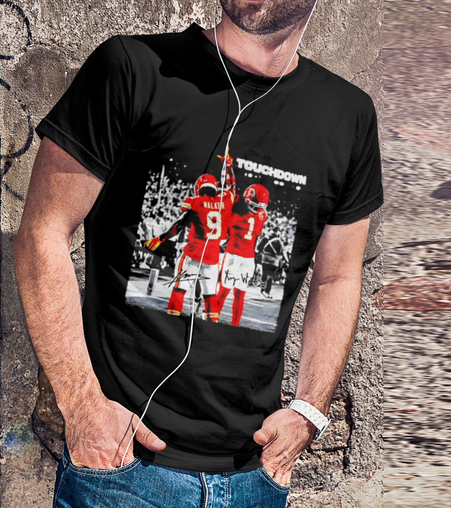 Kenneth Walker III Xavier Worthy Kansas City Chiefs Touchdown Celebration T-Shirt