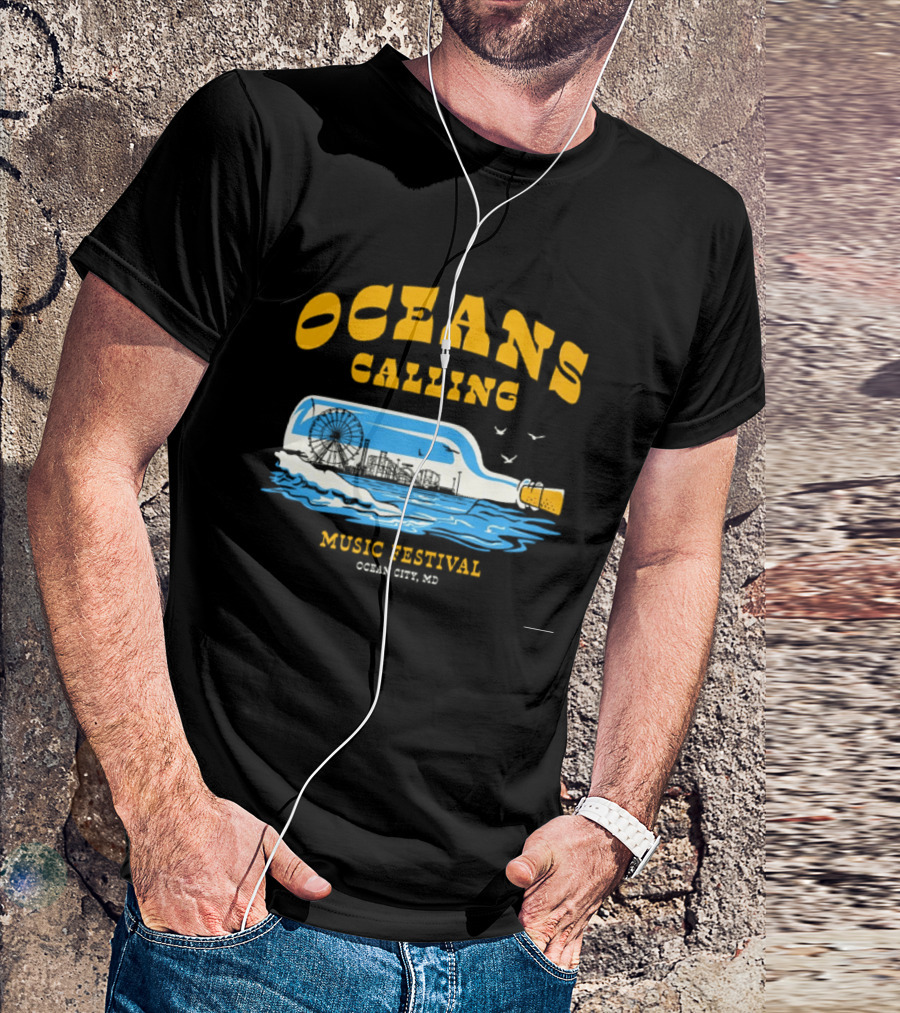 Ocean City MD Oceans Calling Music Festival 2026 Bottle Lineup T-Shirt
