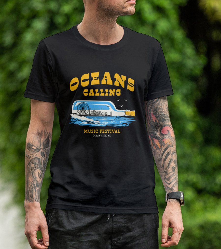 Ocean City MD Oceans Calling Music Festival 2026 Bottle Lineup T-Shirt