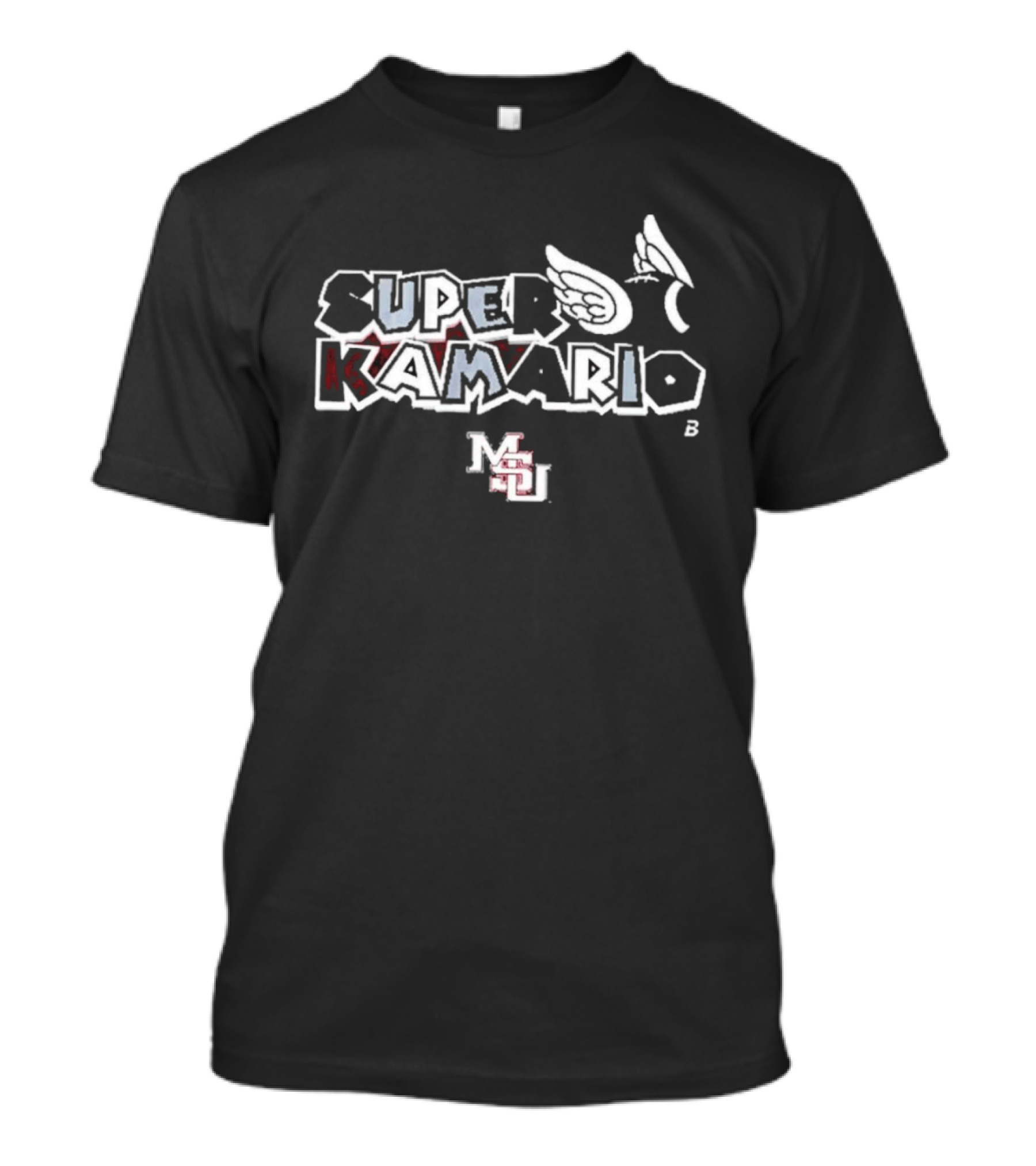 Super Kamario MSU Football Flying Ball Wings T-Shirt