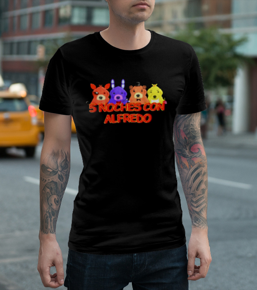 5 Noches Con Alfredo Five Nights At Freddy's Characters T-Shirt