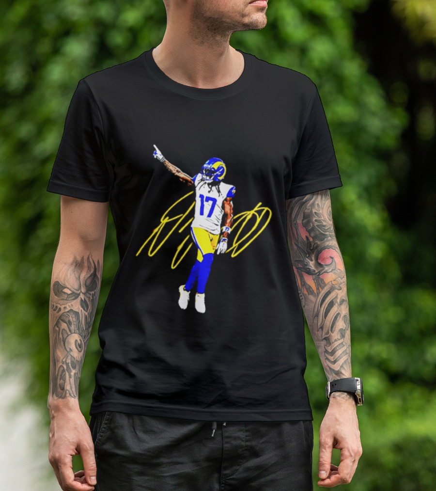 Davante Adams Number 17 Los Angeles Rams NFL Player T-Shirt