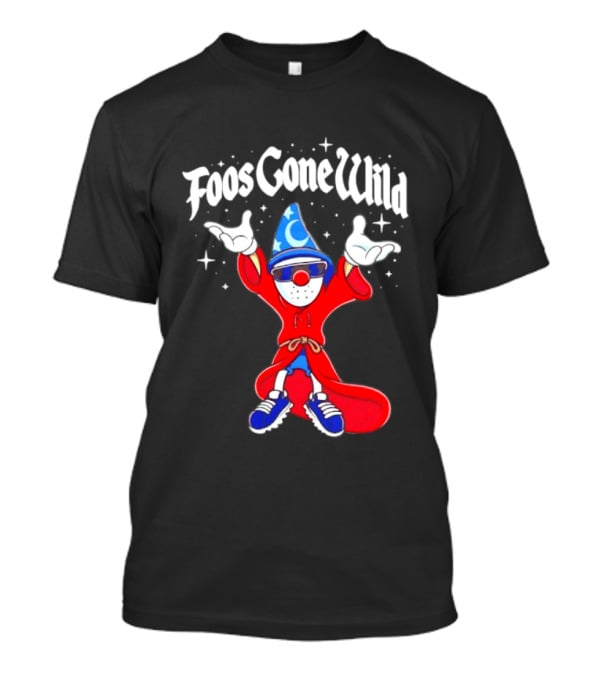 Foos Gone Wild Wizard Streetwear Cartoon Character With Blue Hat And Sunglasses T-Shirt