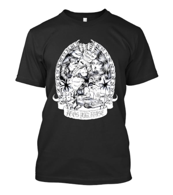 Foos Paradise Chicano Lowrider Culture Classic Cars Chain T-Shirt