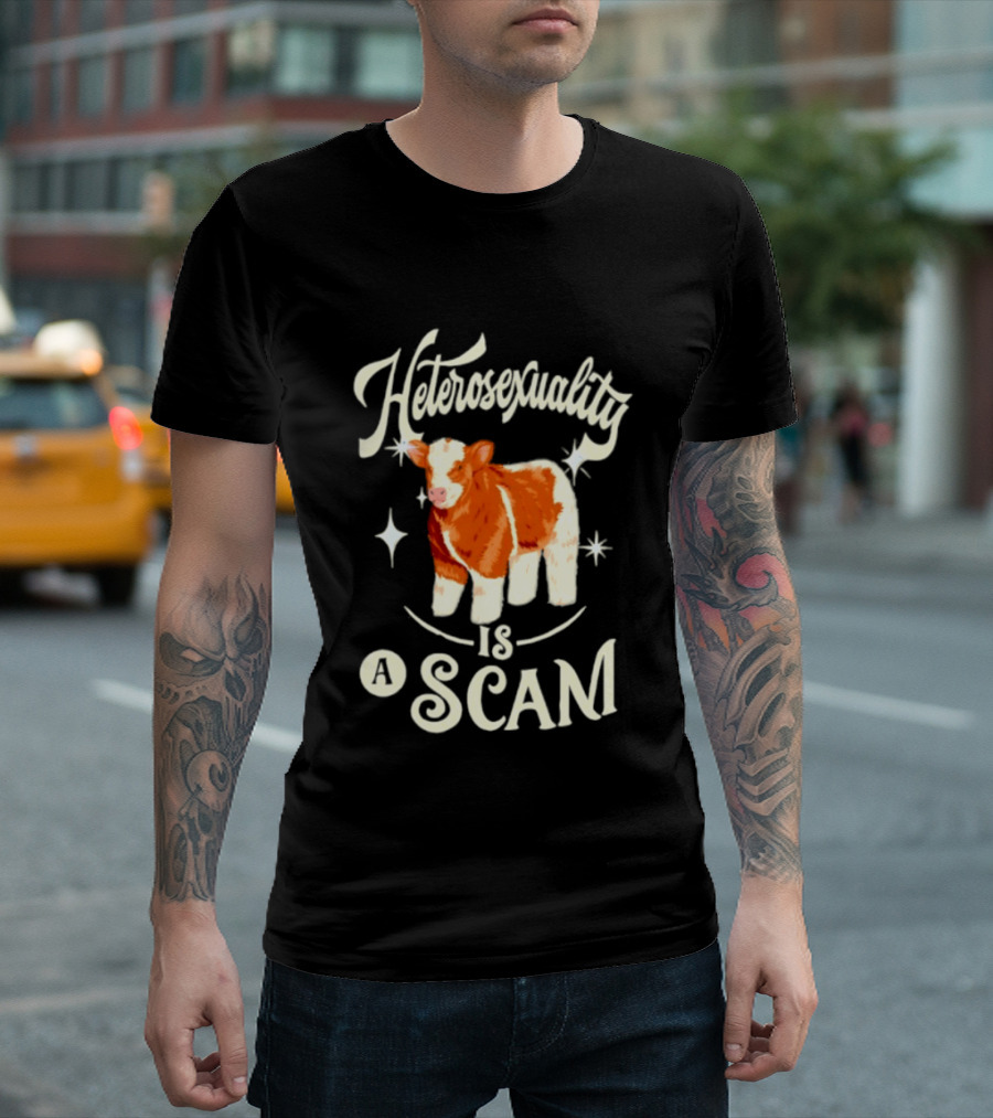 Heterosexuality Is A Scam Cow LGBTQ T-Shirt