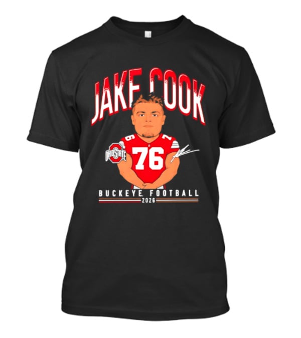 Jake Cook 76 Buckeye Football 2026 Ohio State Caricature T-Shirt