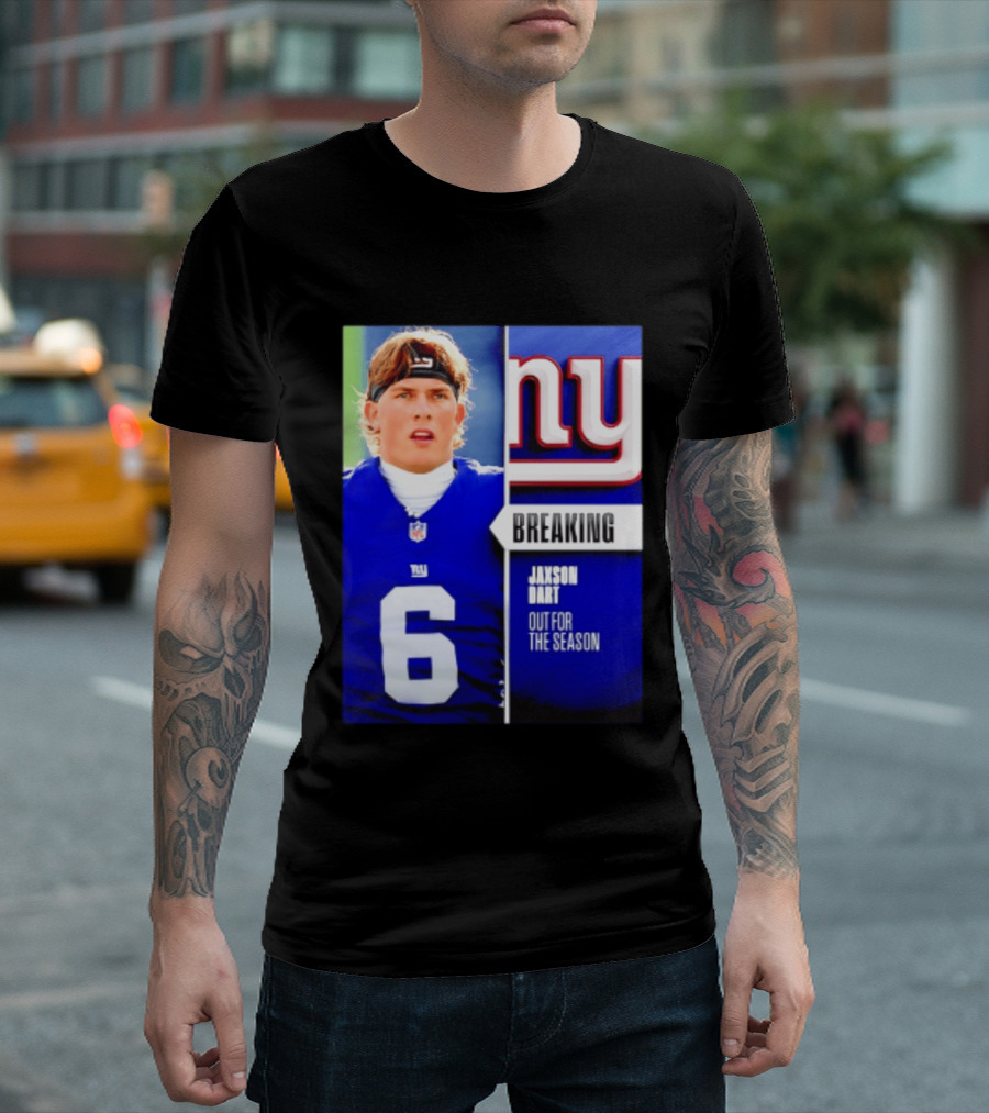 New York Giants Jaxson Dart Breaking Out For The Season T-Shirt