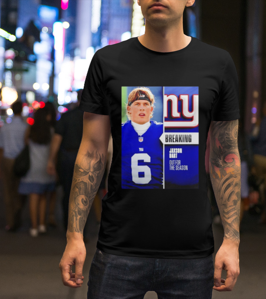 New York Giants Jaxson Dart Breaking Out For The Season T-Shirt