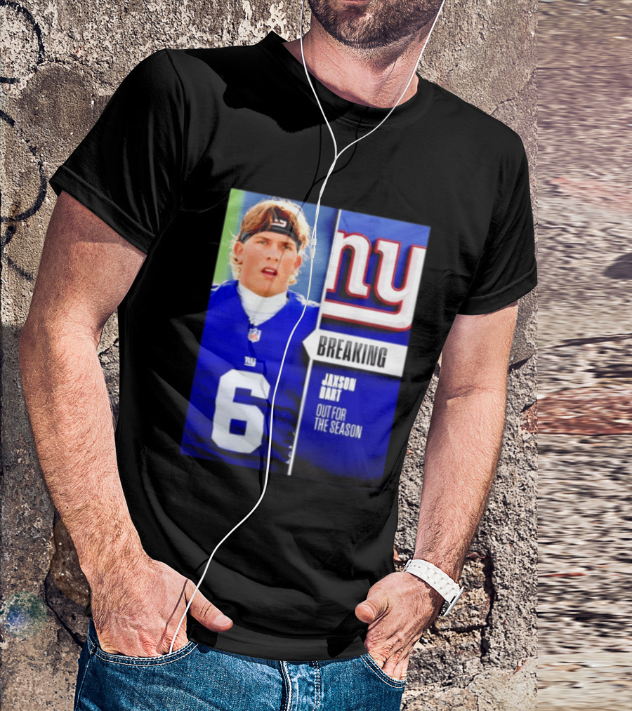 New York Giants Jaxson Dart Breaking Out For The Season T-Shirt