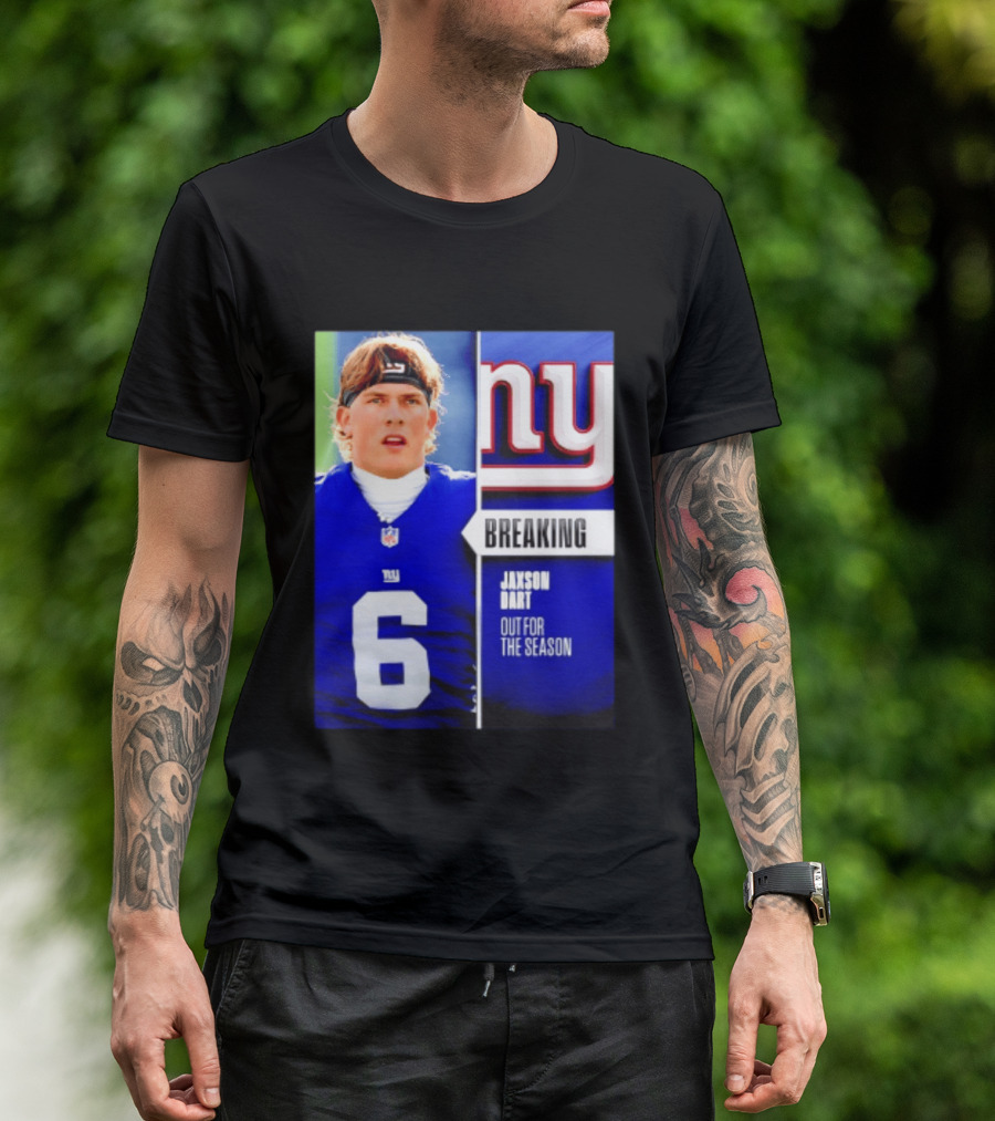 New York Giants Jaxson Dart Breaking Out For The Season T-Shirt