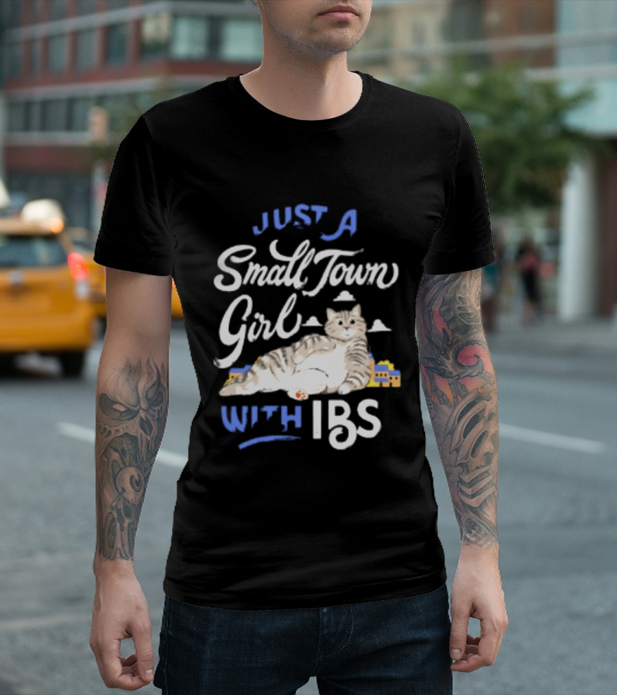 Just A Small Town Girl With Ibs Cat T-Shirt