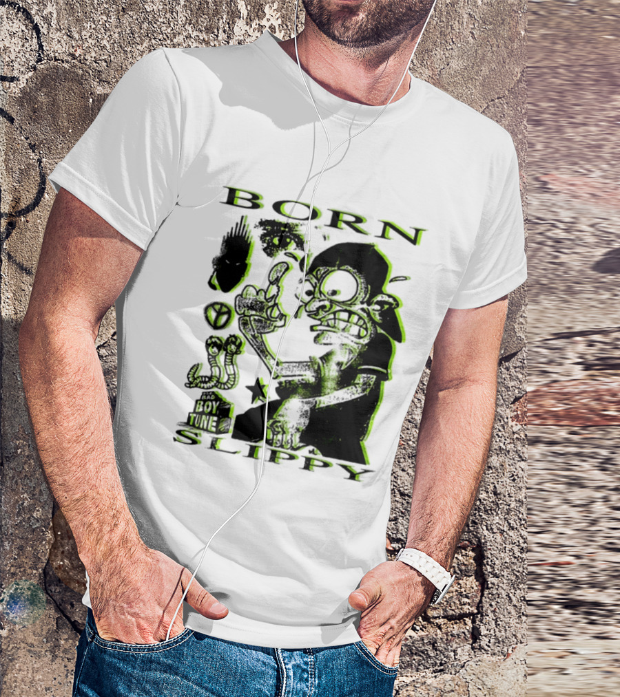 Born Slippy Bad Boy Tune Get Wet Like An Angel Two Sided T-Shirt