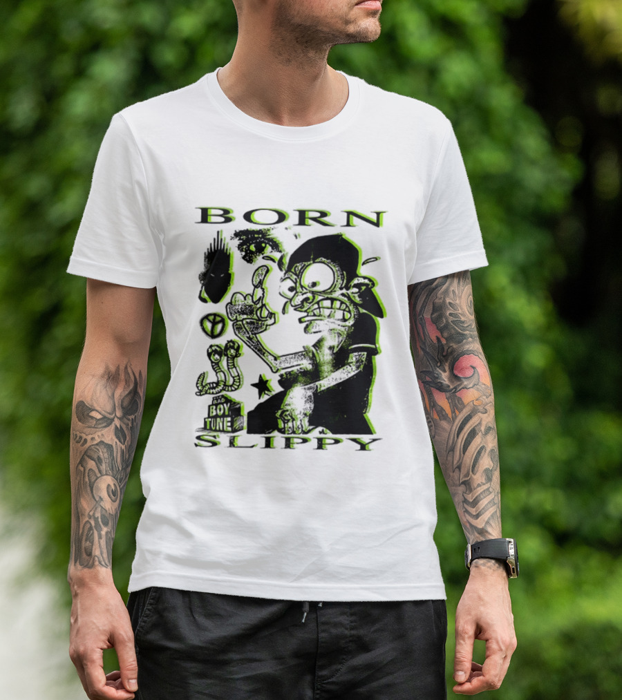 Born Slippy Bad Boy Tune Get Wet Like An Angel Two Sided T-Shirt