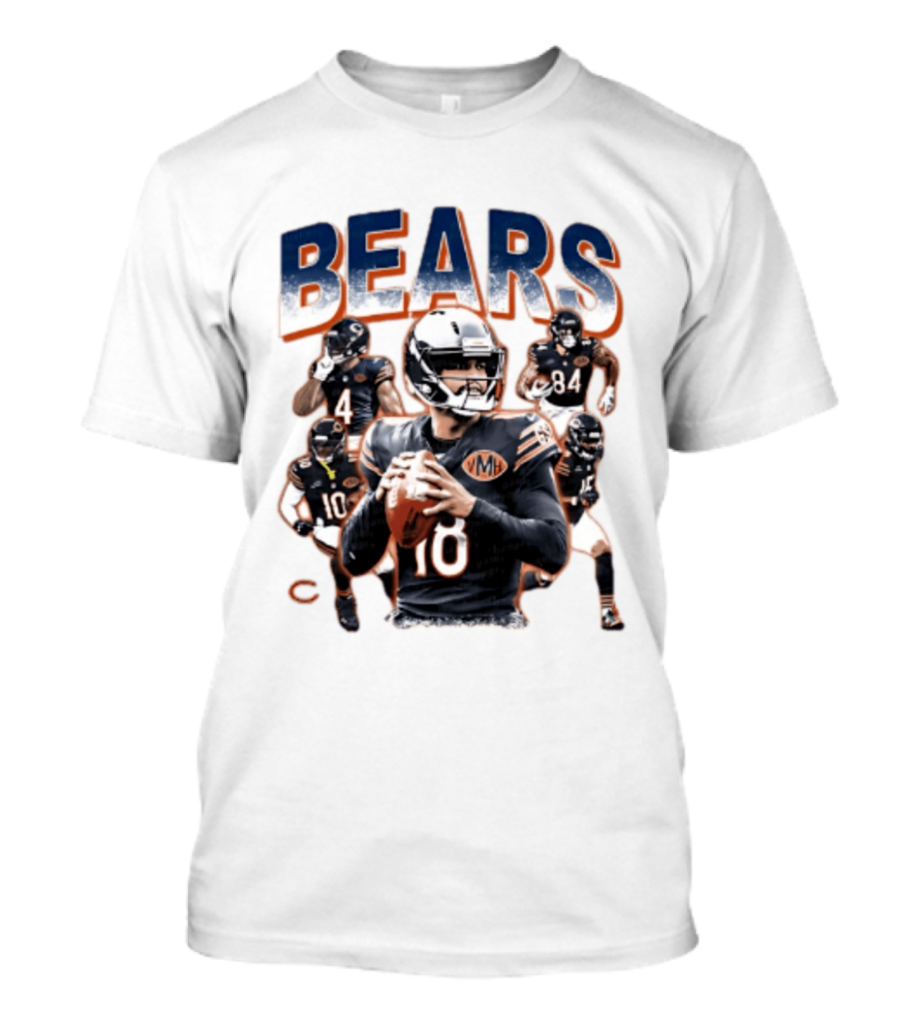 BEARS Chicago 2026 Football Team Collage T-Shirt