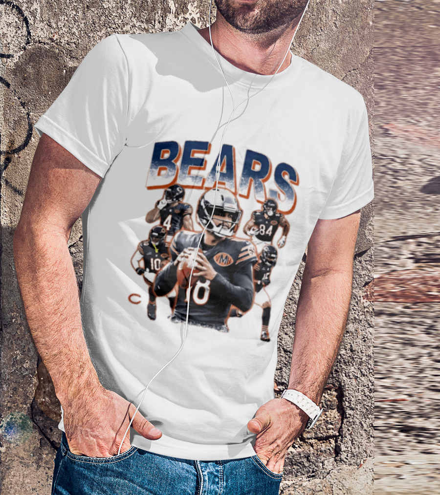 BEARS Chicago 2026 Football Team Collage T-Shirt