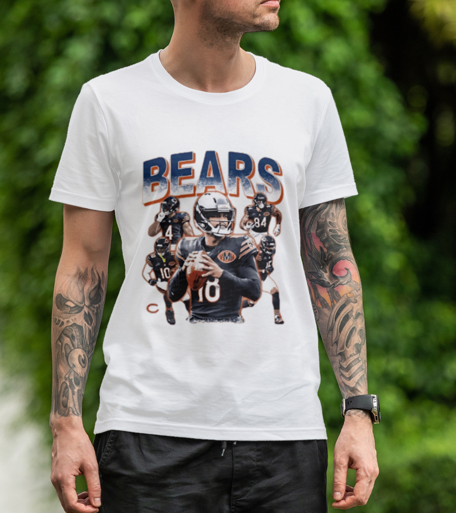 BEARS Chicago 2026 Football Team Collage T-Shirt