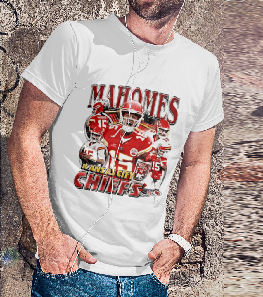 Patrick Mahomes Kansas City Chiefs NFL Player Collage 2026 T-Shirt