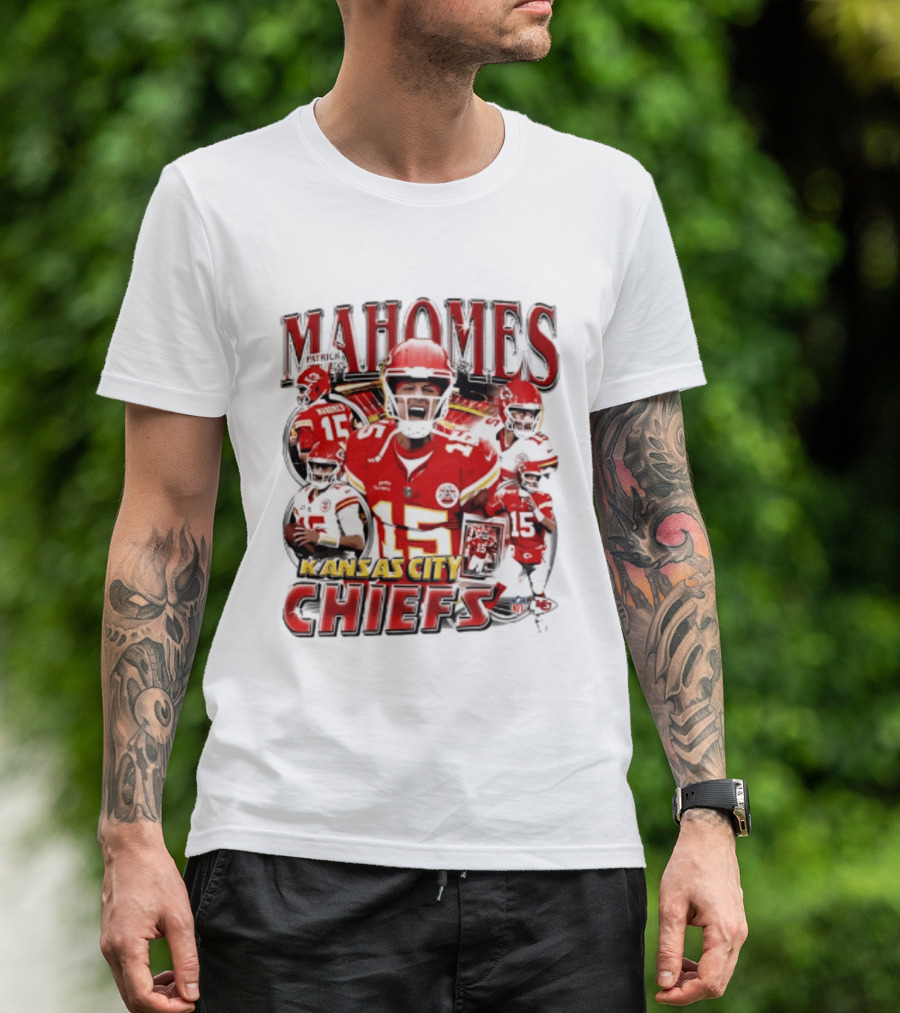 Patrick Mahomes Kansas City Chiefs NFL Player Collage 2026 T-Shirt