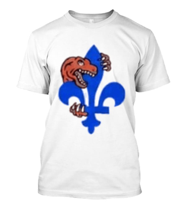 2026 Raptors Quebec Canada Games Fleur De Lis And Dinosaur T-Shirt