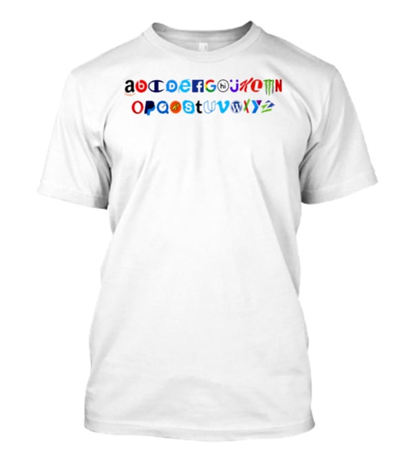 Famous Brands Alphabet Featuring Iconic Corporate Identity Letters T-Shirt