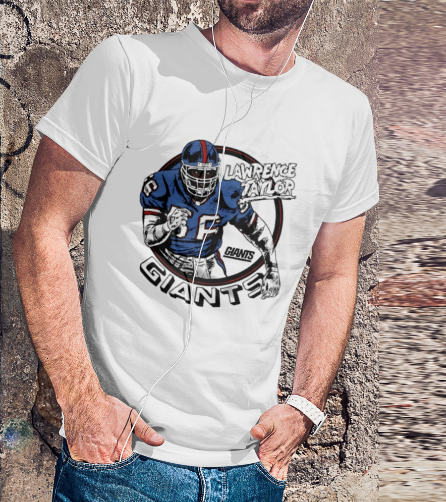 New York Giants Lawrence Taylor Football Player Vintage Pose T-Shirt