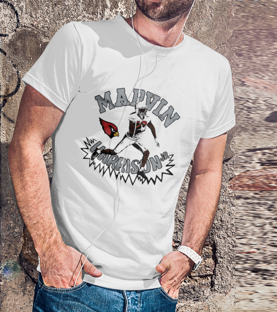 Marvin Harrison Jr. Arizona Cardinals Football Iconic Pose T-Shirt