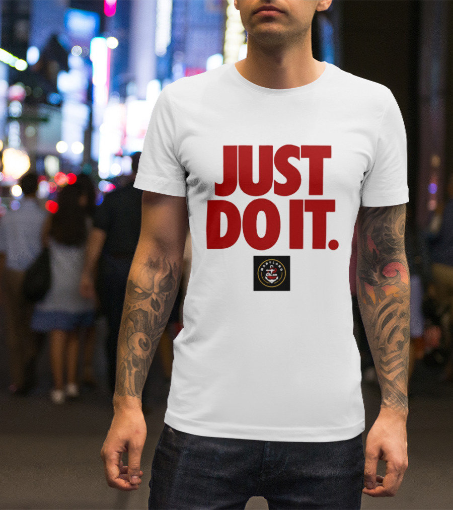 Maryland Charm Just Do It Red Text Black Circle T-Shirt