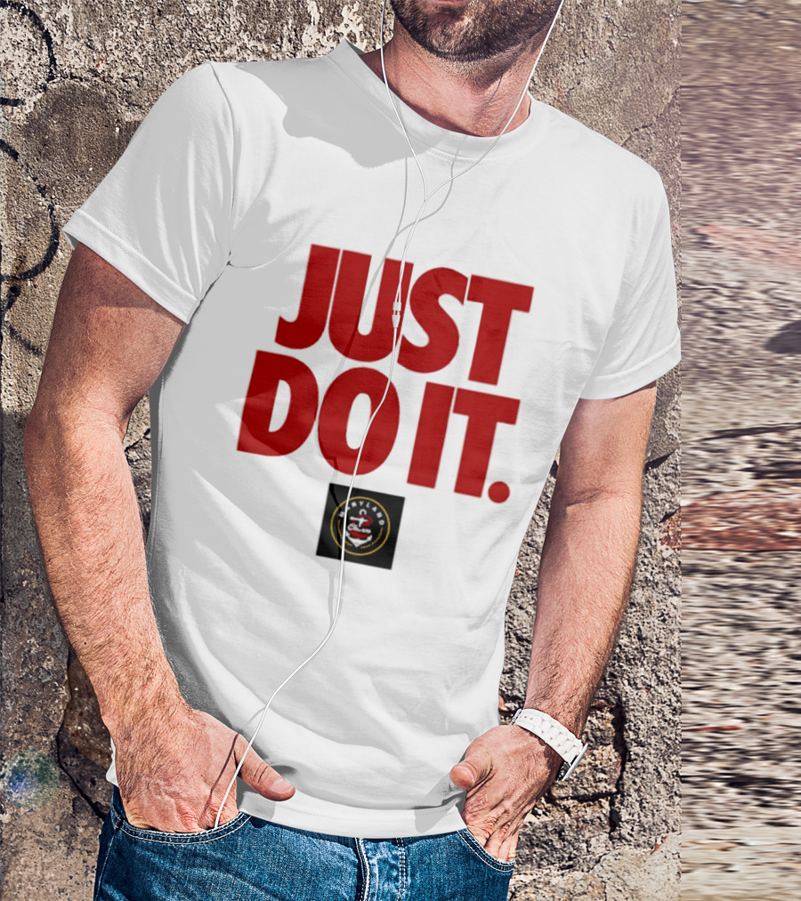 Maryland Charm Just Do It Red Text Black Circle T-Shirt