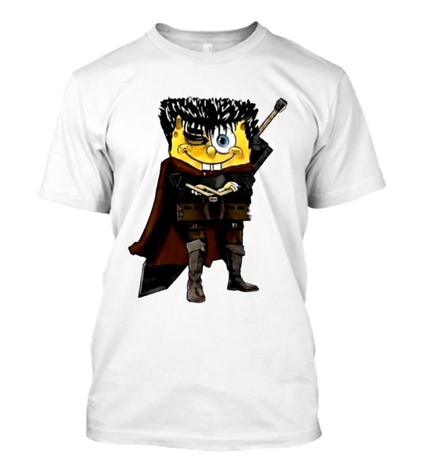SpongeBob X Berserk Guts Crossover SpongeGuts SquarePants Character Mashup T-Shirt