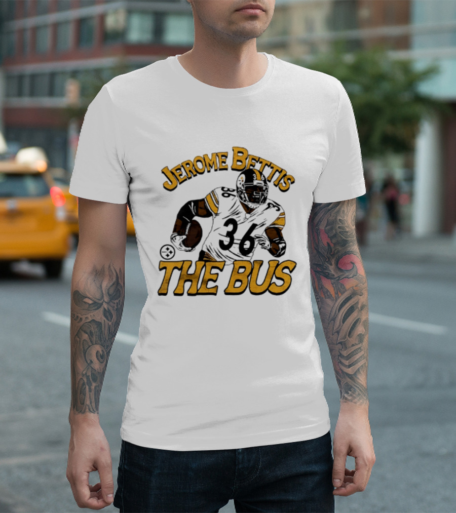 Jerome Bettis The Bus Pittsburgh Steelers Player 36 T-Shirt