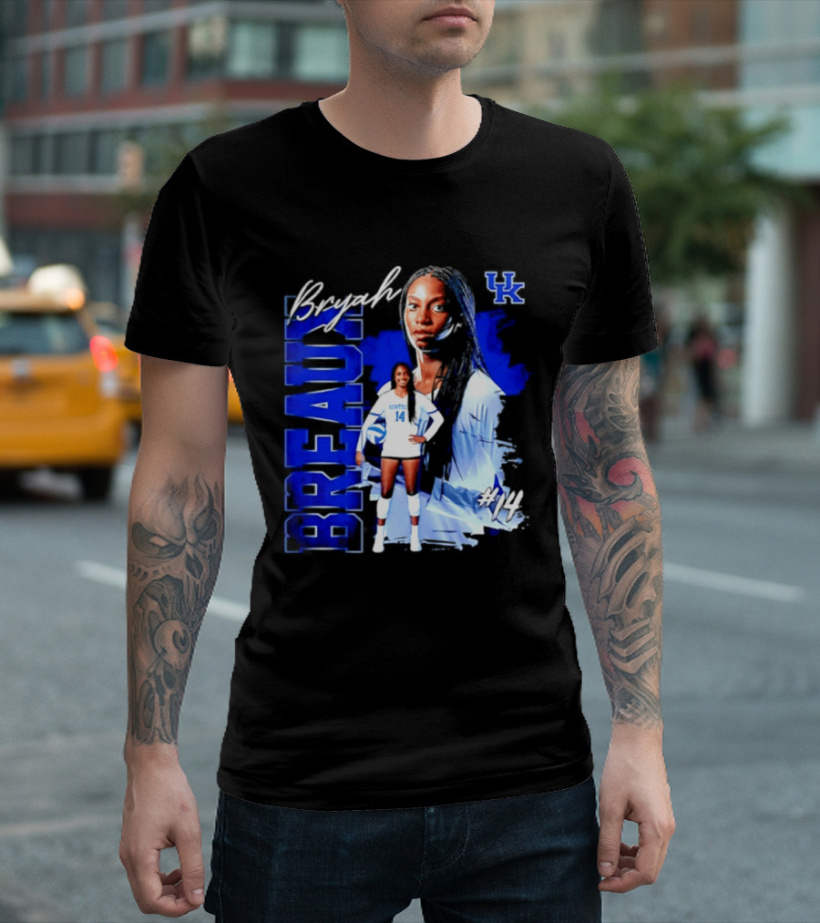 Bryah Breaux 14 Kentucky Wildcats Volleyball UK T-Shirt