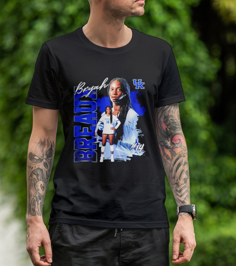Bryah Breaux 14 Kentucky Wildcats Volleyball UK T-Shirt