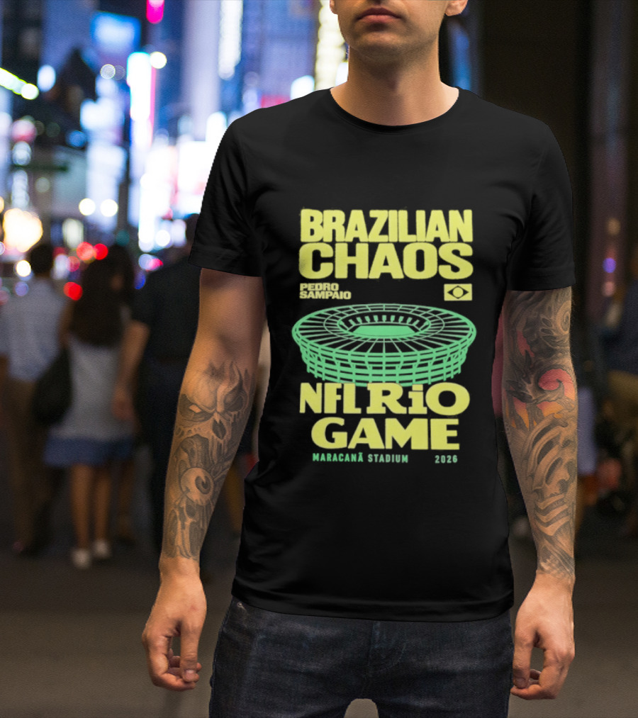 Brazilian Chaos NFL Rio Game Maracanã Stadium 2026 T-Shirt