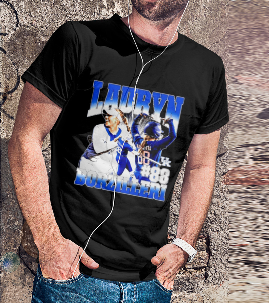 Kentucky Wildcats Lauryn Borzilleri 88 NCAA Softball Player T-Shirt