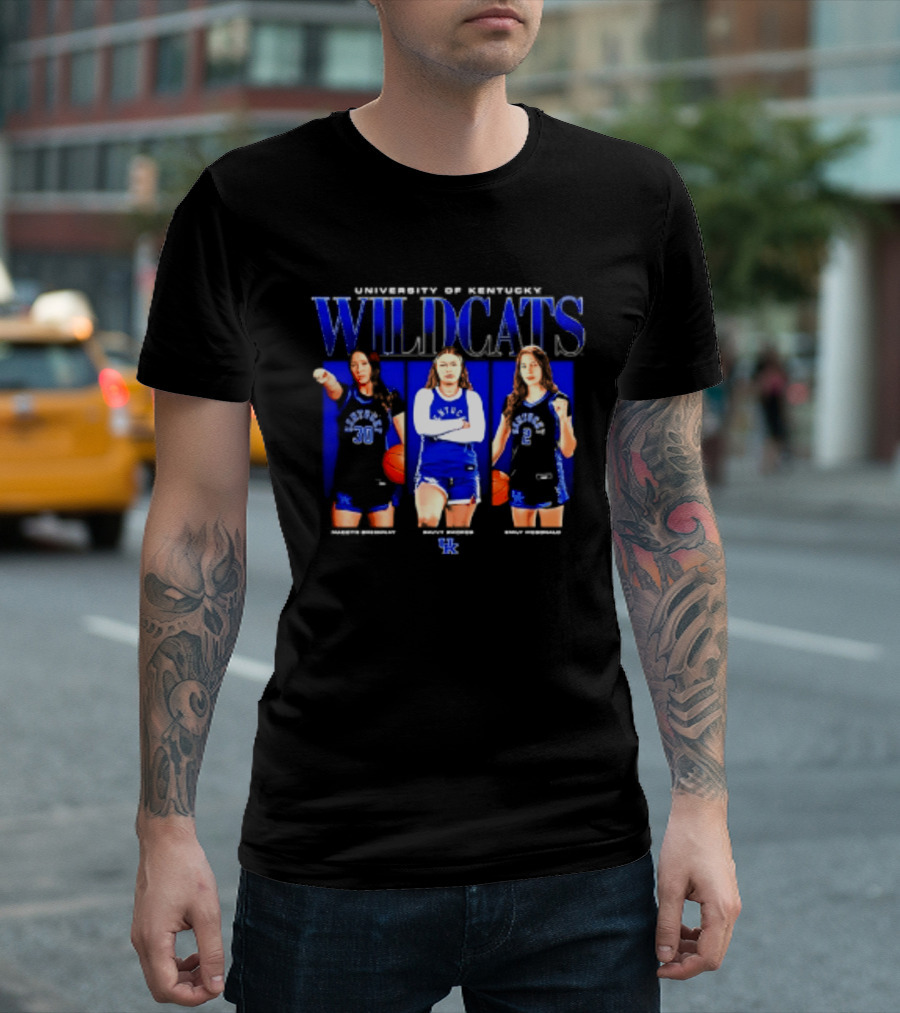 University Of Kentucky Wildcats NCAA Women's Basketball Players Madoyn Bavvy Emily T-Shirt