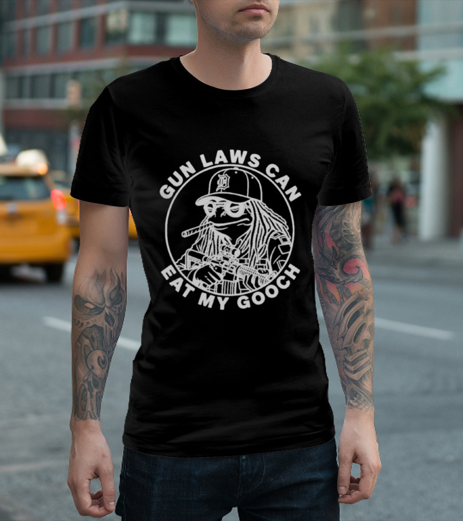 Gun Laws Can Eat My Gooch Frog Meme Baseball Cap With Cigar T-Shirt