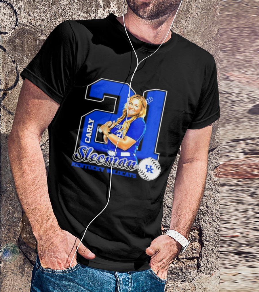 Carly Sleeman 21 Kentucky Wildcats NCAA Softball UK T-Shirt