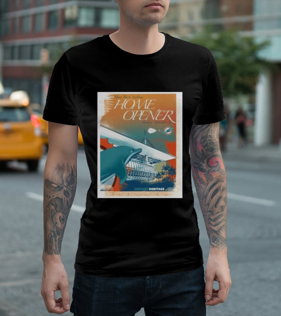 Hard Rock Stadium Home Opener Miami Dolphins Vs Kansas City Chiefs Sunday September 27 2026 Heritage T-Shirt