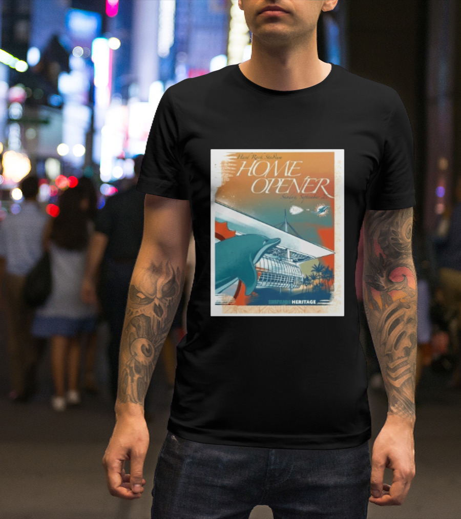 Hard Rock Stadium Home Opener Miami Dolphins Vs Kansas City Chiefs Sunday September 27 2026 Heritage T-Shirt