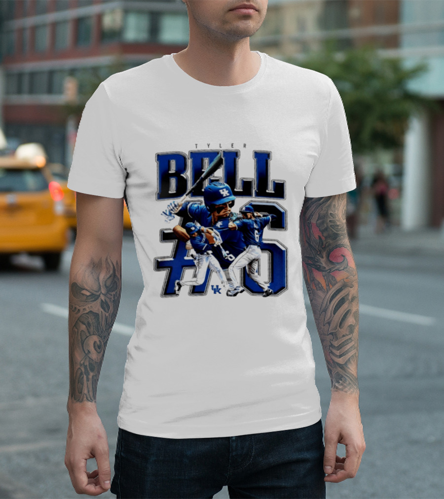 Tyler Bell 6 Kentucky Wildcats NCAA Baseball Player T-Shirt