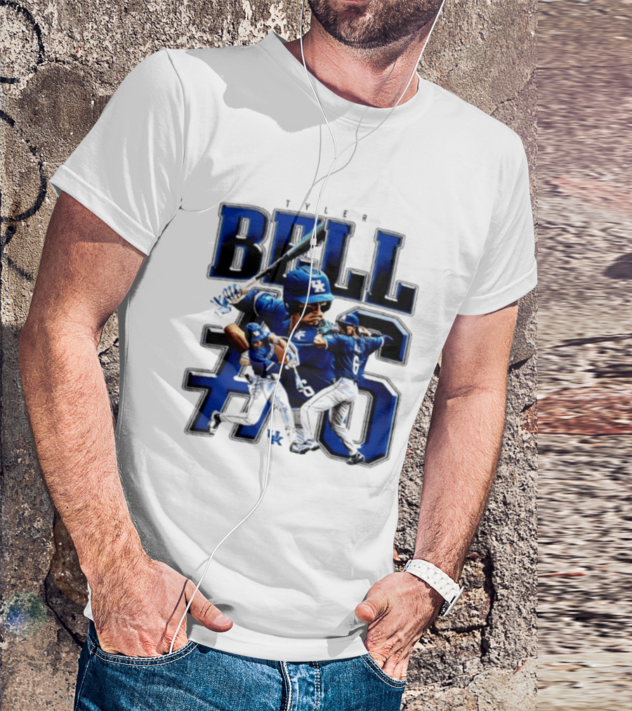 Tyler Bell 6 Kentucky Wildcats NCAA Baseball Player T-Shirt