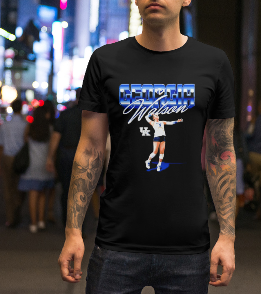 Georgia Watson 9 Kentucky Wildcats NCAA Women's Volleyball Player T-Shirt
