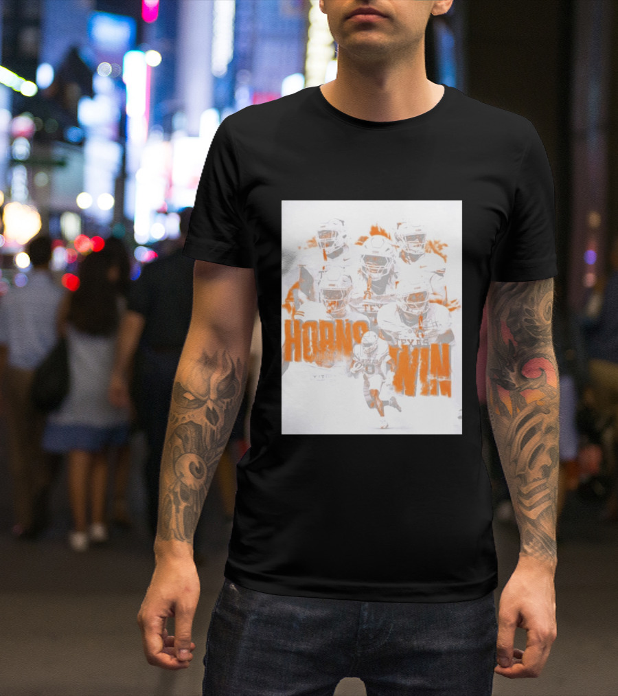 Texas Football Horns Win Burnt Orange 2026 T-Shirt