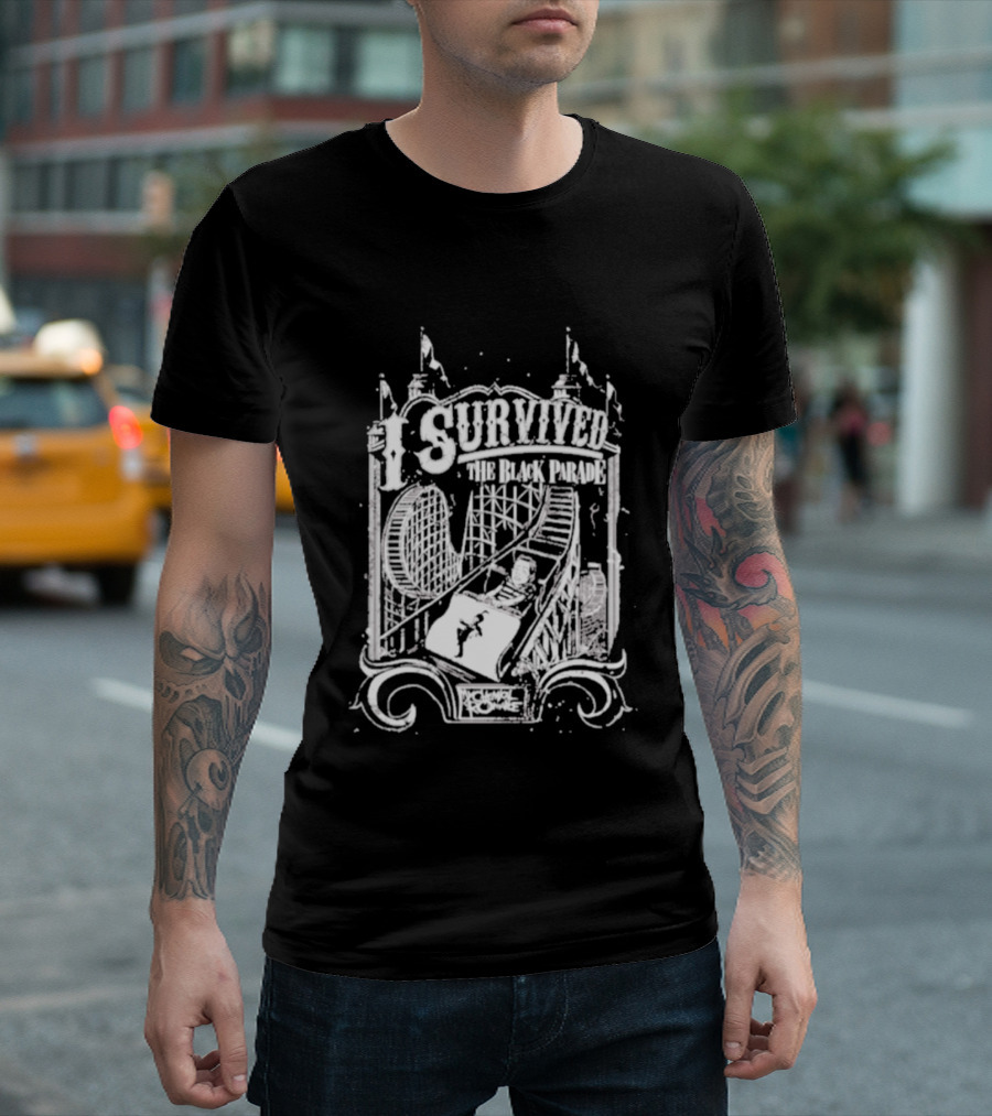 Survived The Black Parade Roller Theme Park Experience T-Shirt