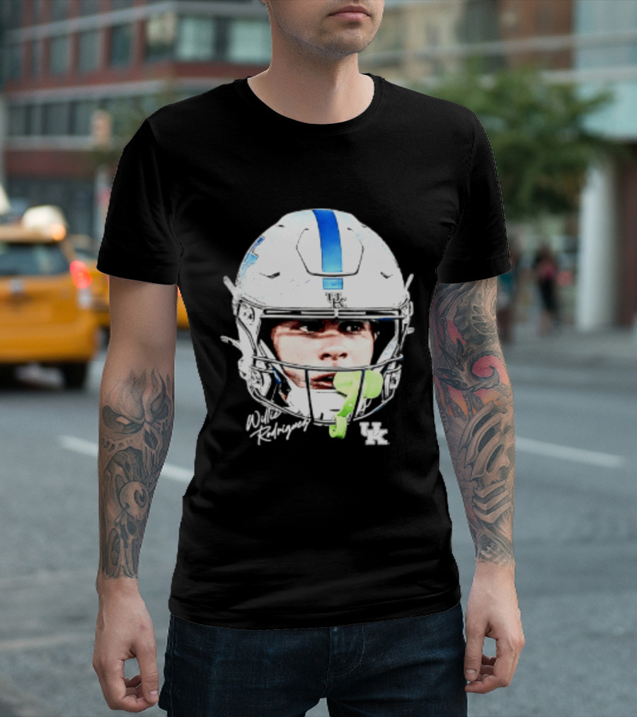 Willie Rodriguez Kentucky Wildcats Football Swag Head Design 81 NCAA T-Shirt