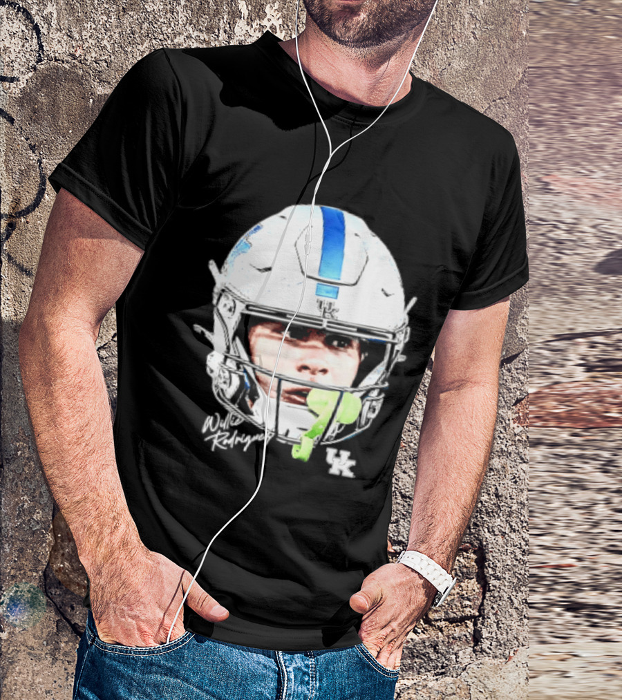 Willie Rodriguez Kentucky Wildcats Football Swag Head Design 81 NCAA T-Shirt