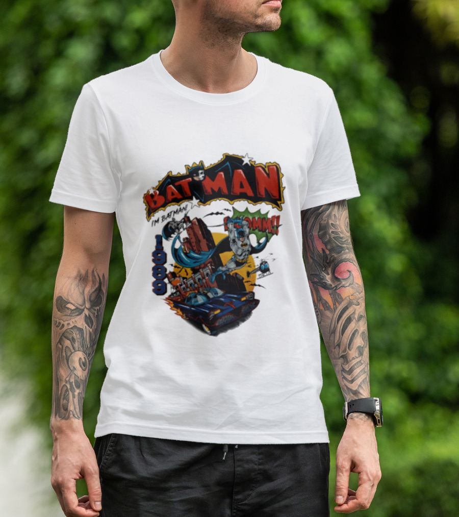 Batman 1989 I'm Batman DC Comics Batmobile T-Shirt